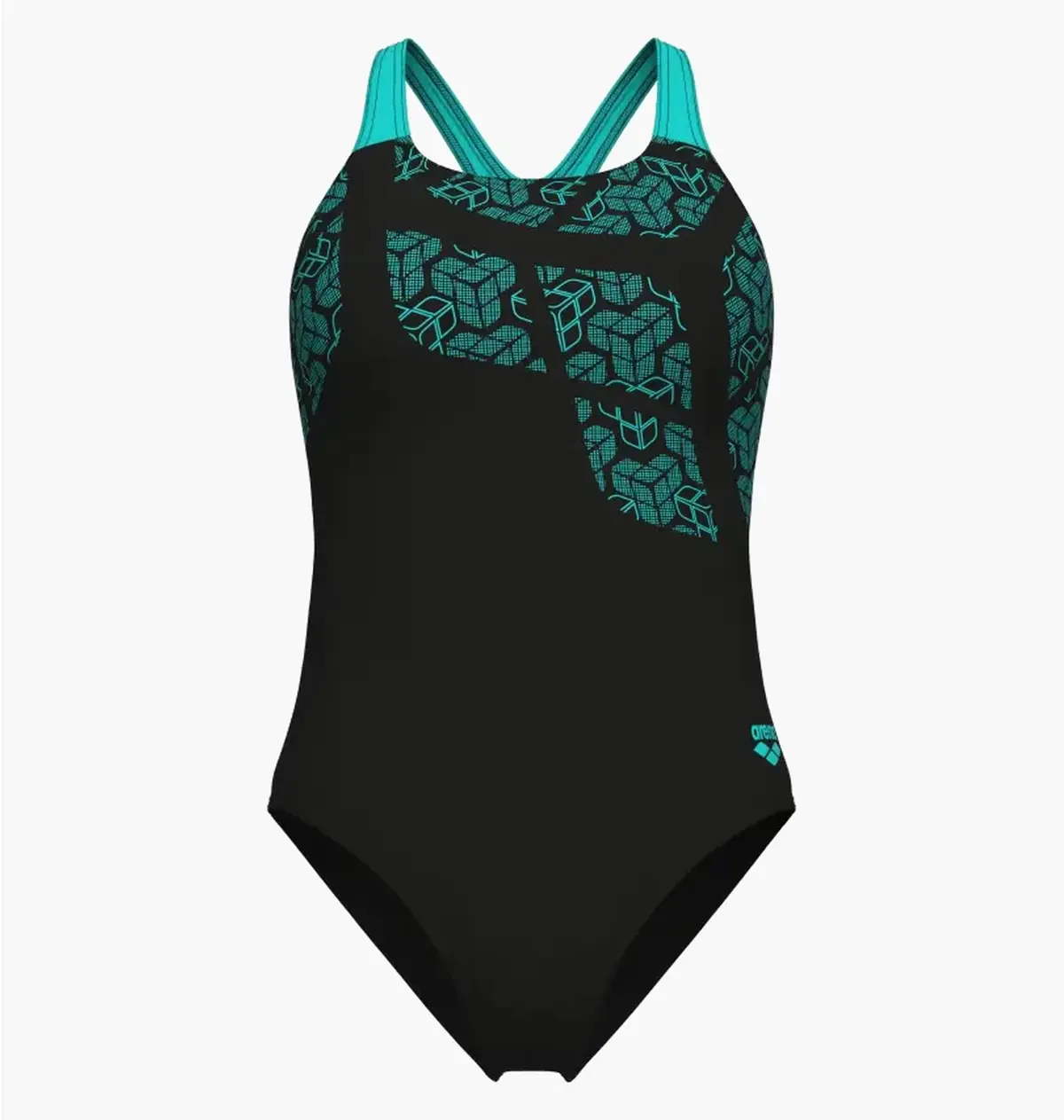 Купальник закрытый женский Arena Kikko Pro Back Black/Green