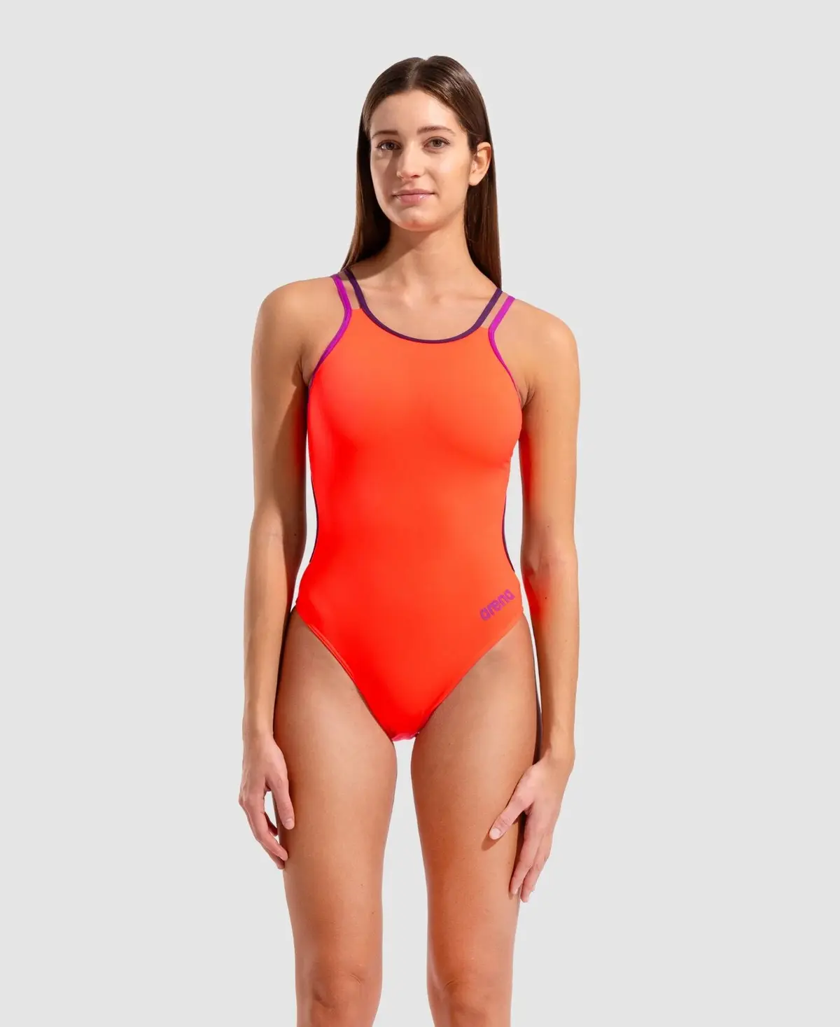 Купальник закритий жіночий Arena Solid Swimsuit Double Cross Ba