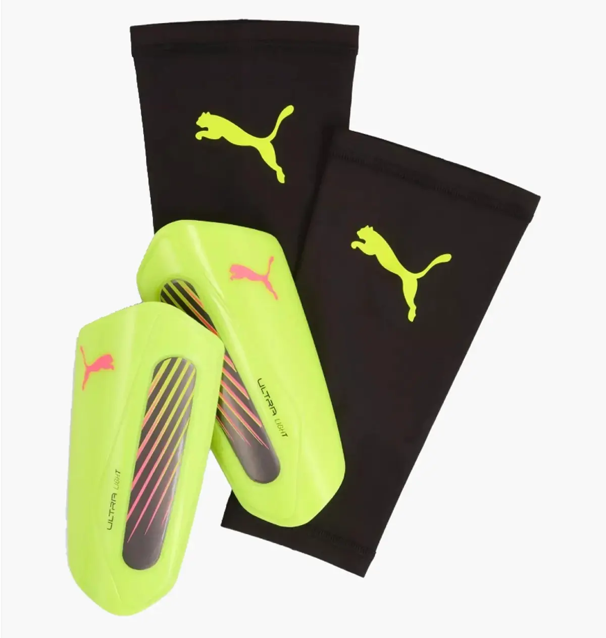 Футбольные щитки Puma Ultra Light Green/Black