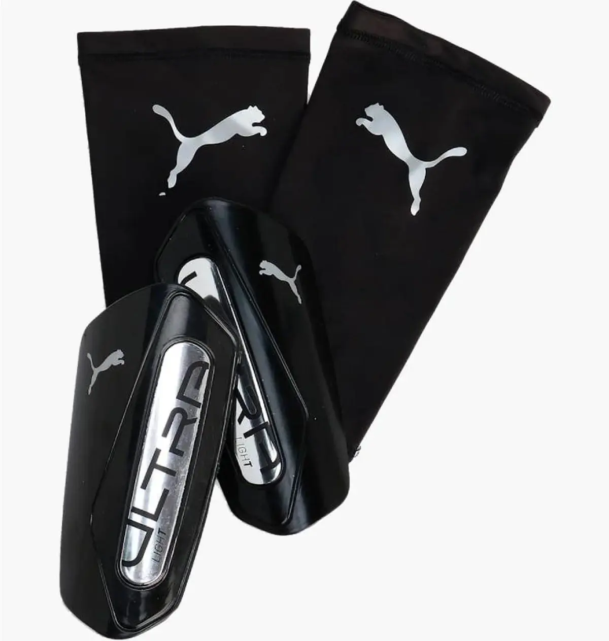 Футбольные щитки Puma Ultra Light Sleeve Black
