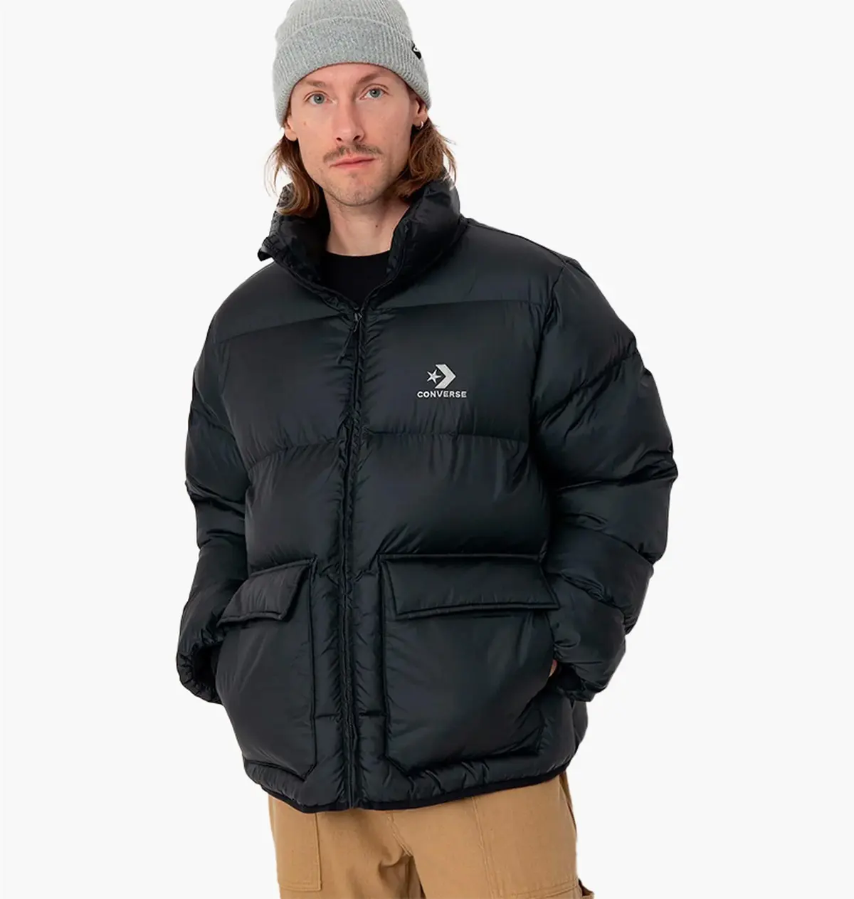 Куртка чоловіча Converse Patch Pocket Puffer Black