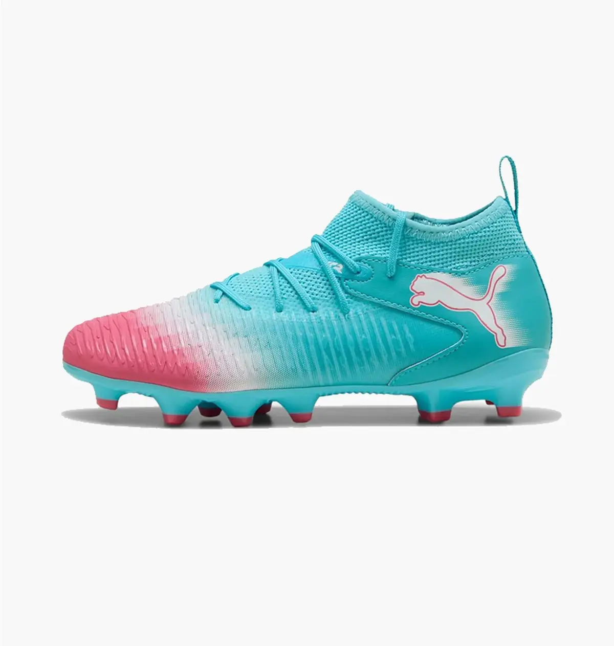 Бутсы детские Puma Future 8 Match Re-Charge Fg/Ag Jr Turquoise/Pink