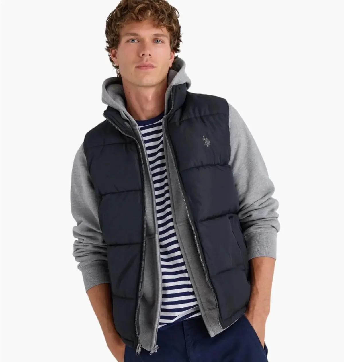 Жилетка чоловіча U.S. Polo Assn Signature чорна 109943P2