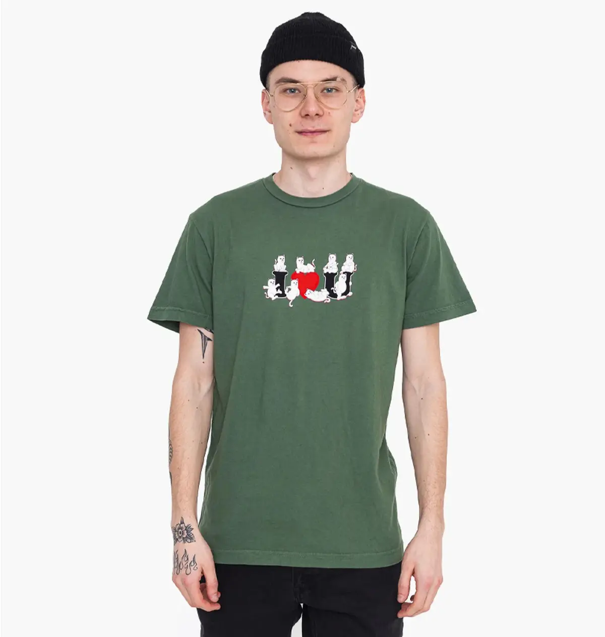 Футболка чоловіча Ripndip I Love U T Shirt Green