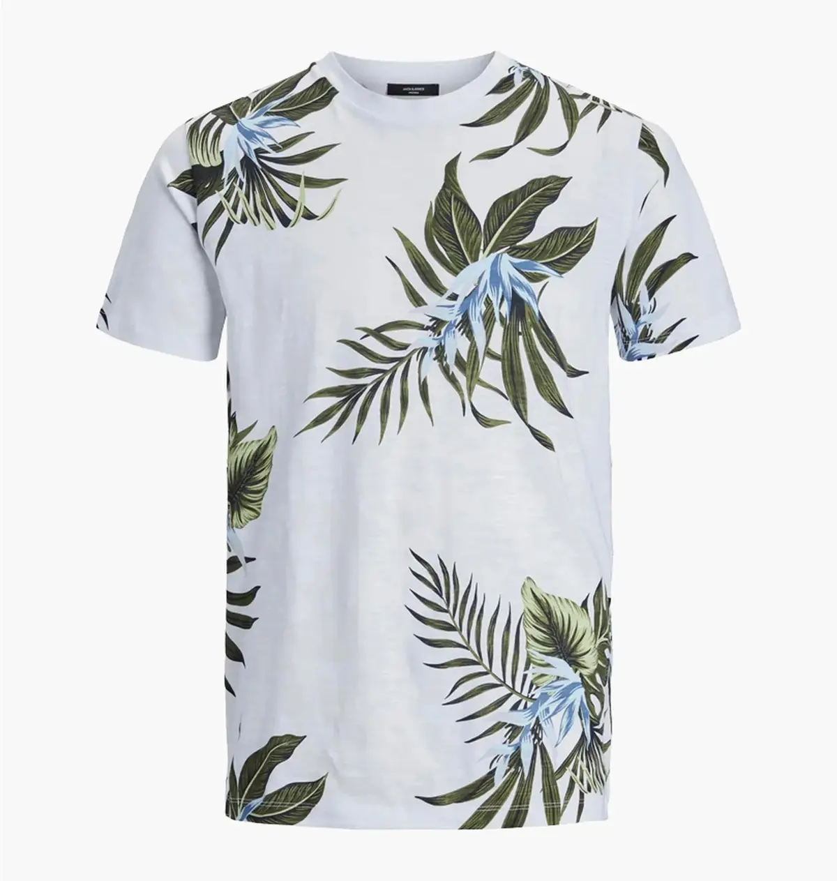 Футболка чоловіча Jack & Jones Jprblatropic Aop Ss Crew Sn White/Multi