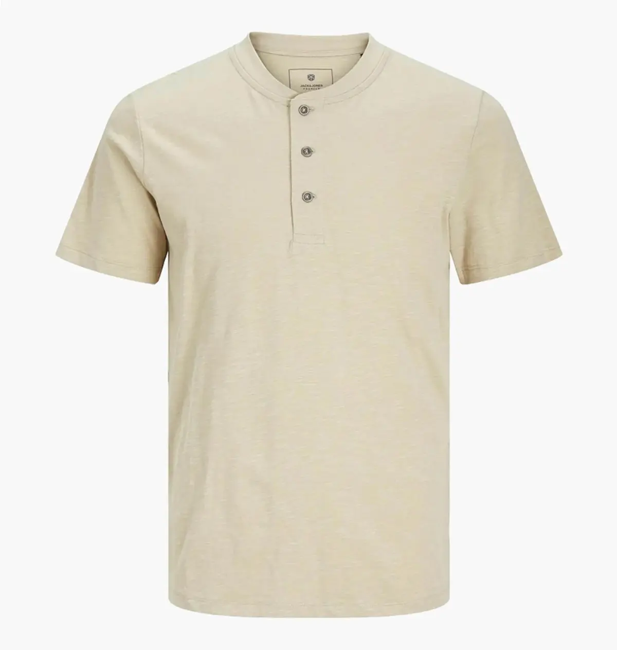 Футболка чоловіча Jack & Jones Jprblunixs Henley Ss Beige