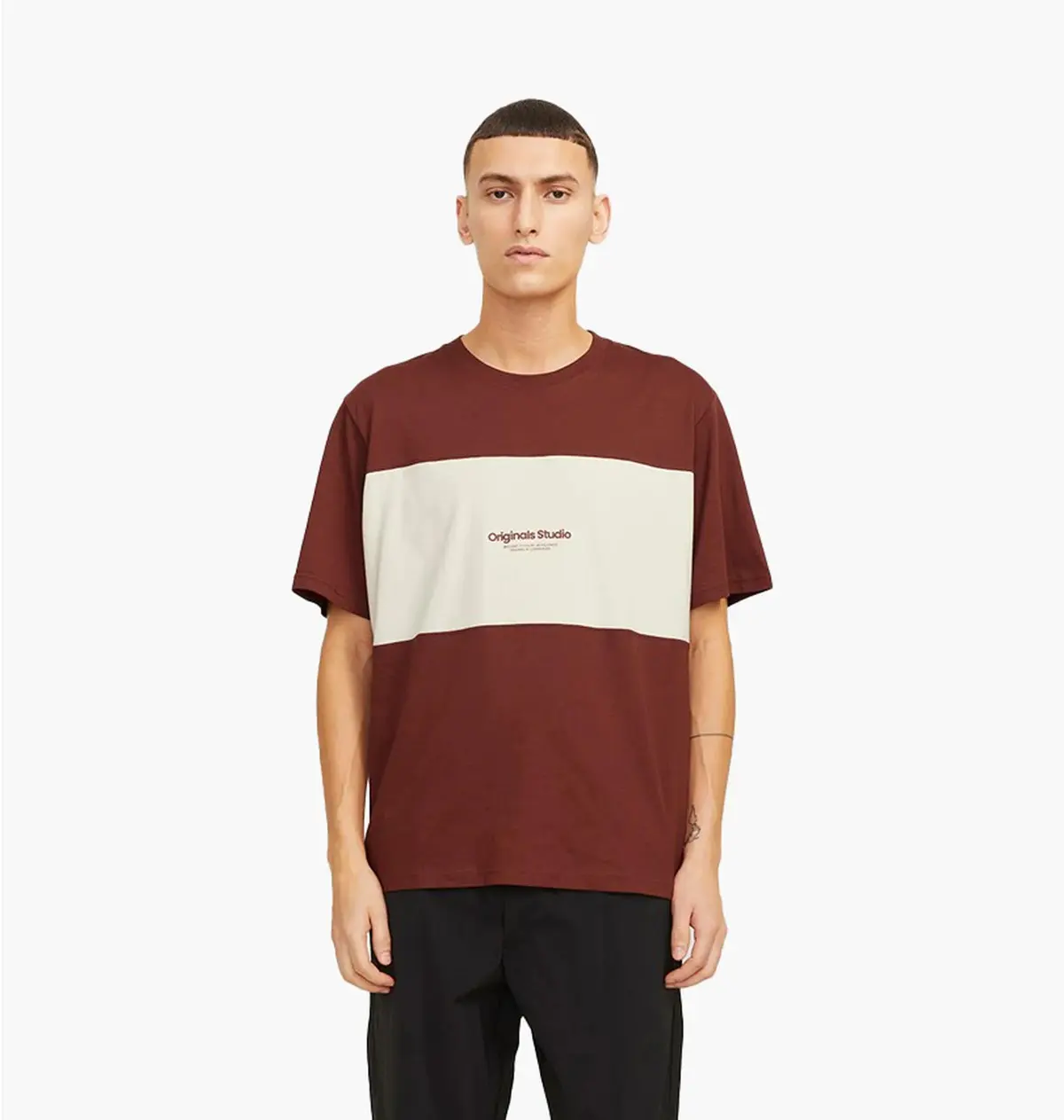 Футболка чоловіча Jack & Jones Jorvester Block Brown
