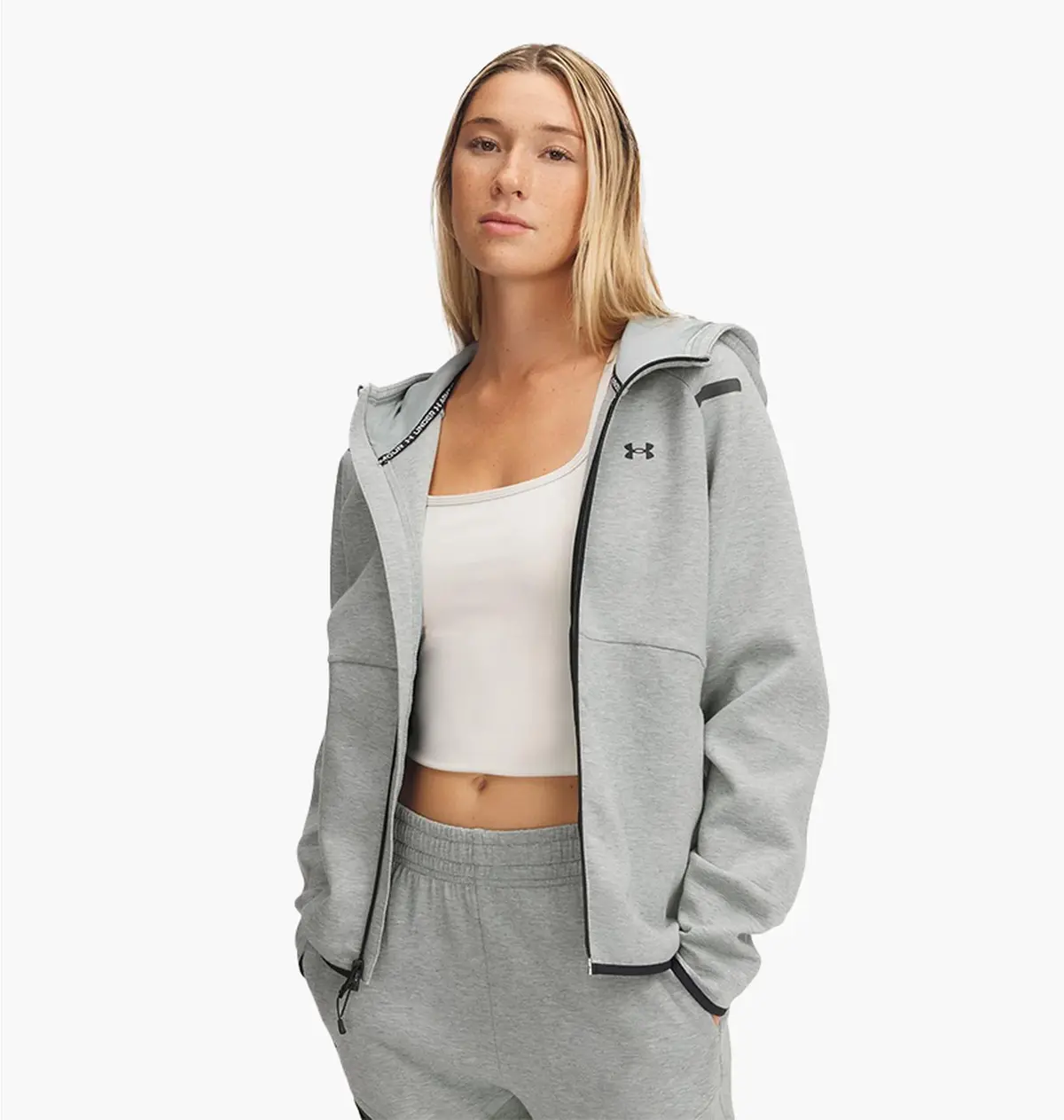 Кофта женские Under Armour Unstoppable Flc Fz Grey