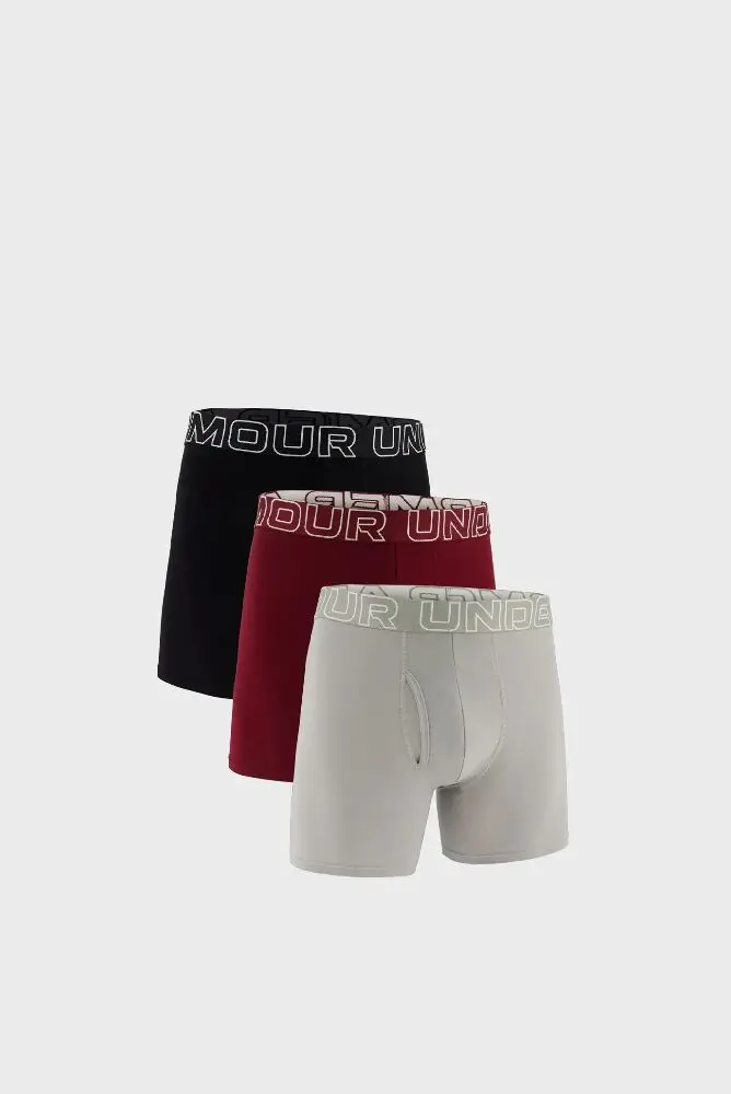 Труси чоловічі Under Armour Performance Cotton 6" 3-Pack Boxerjock сірі 1383889-069