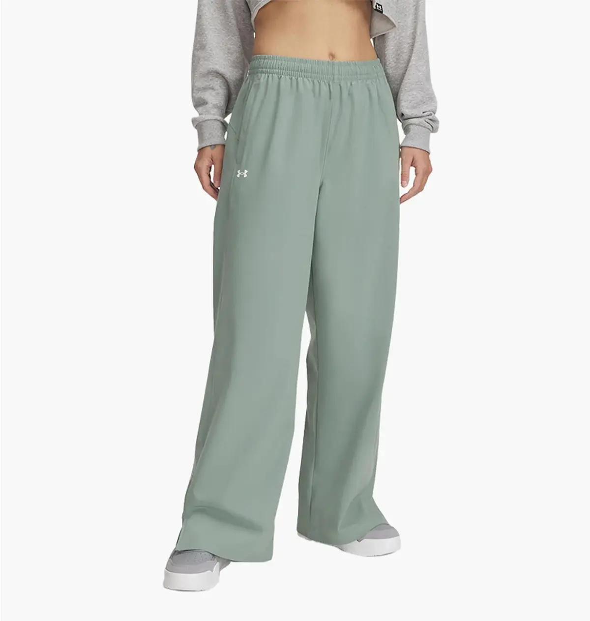 Брюки женские Under Armour Rival Wide Leg Pant Green