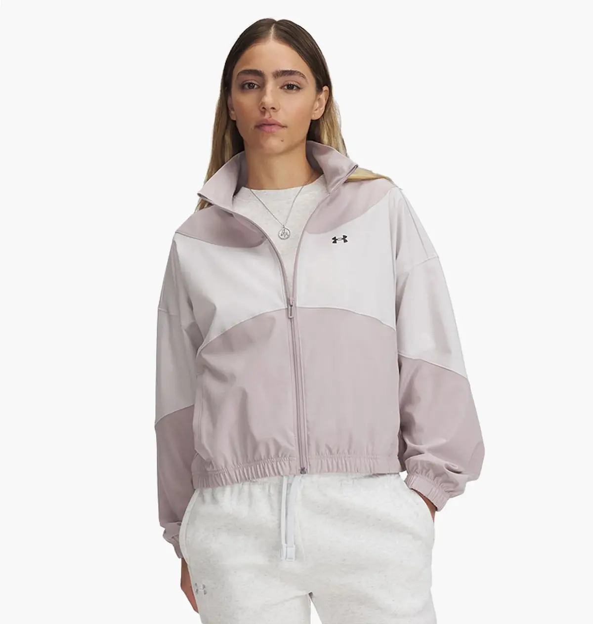 Ветровка женская Under Armour Rival Woven Jacket White/Grey