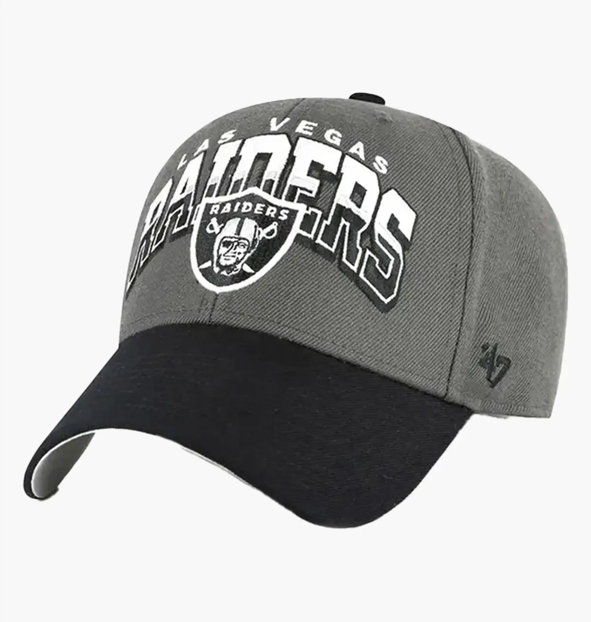Кепка 47 Brand Las Vegas Raiders Charcoal Split Block Mvp Adjustable Grey