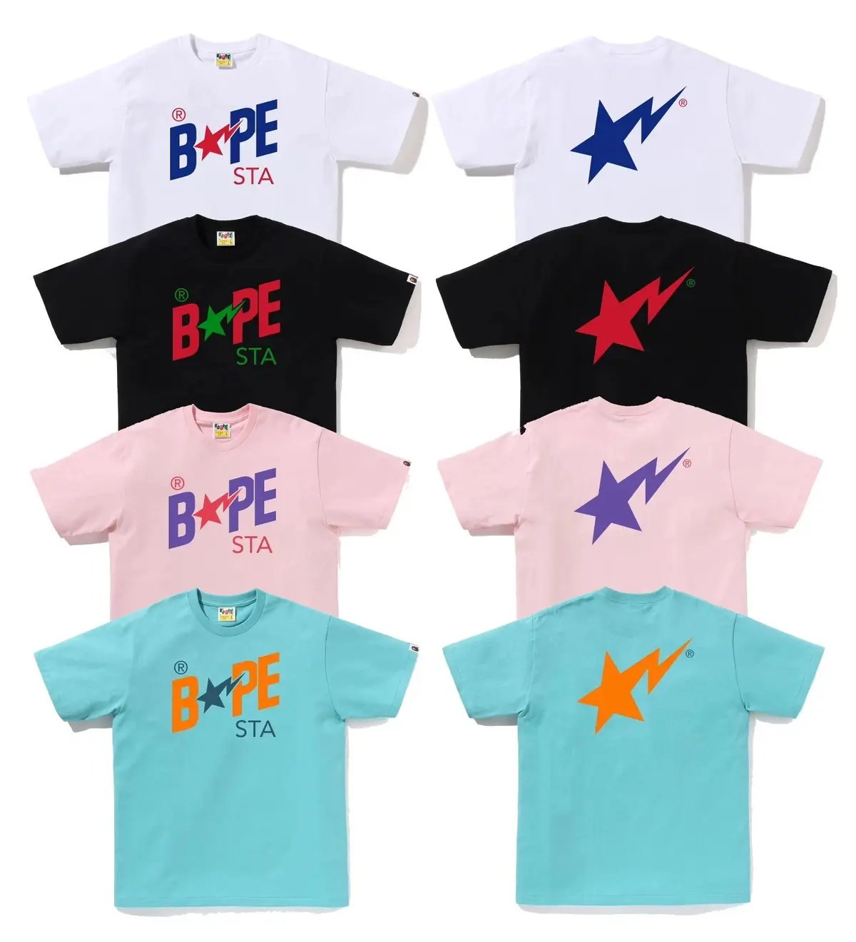 Футболка чоловіча Bape A Bathnig Ape Men's Colors Bape Sta Tee