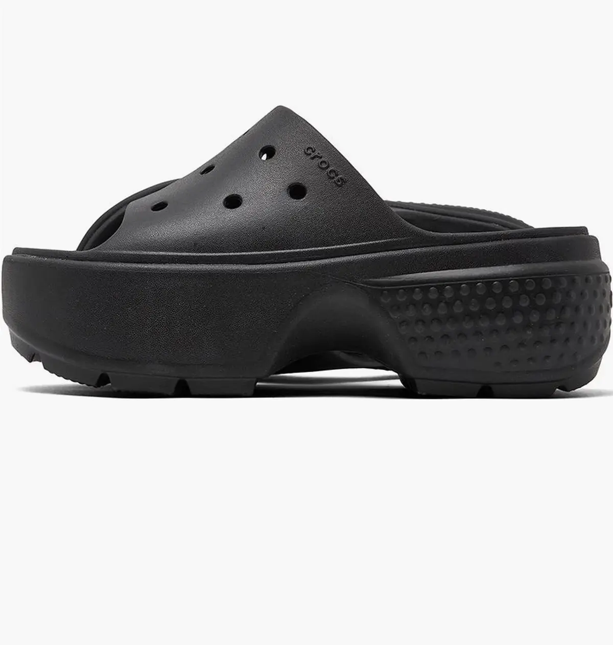 Тапочки женские Crocs Stomp Platform Slide Sandals Black