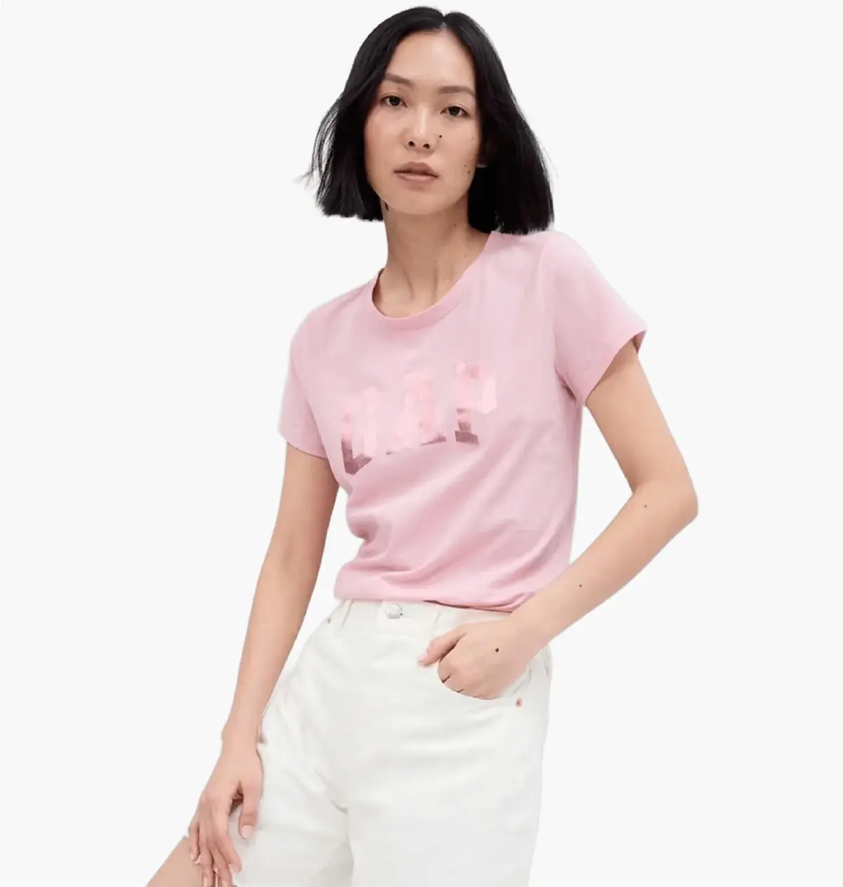 Футболка жіноча Gap Ss Clsc Tee Pink
