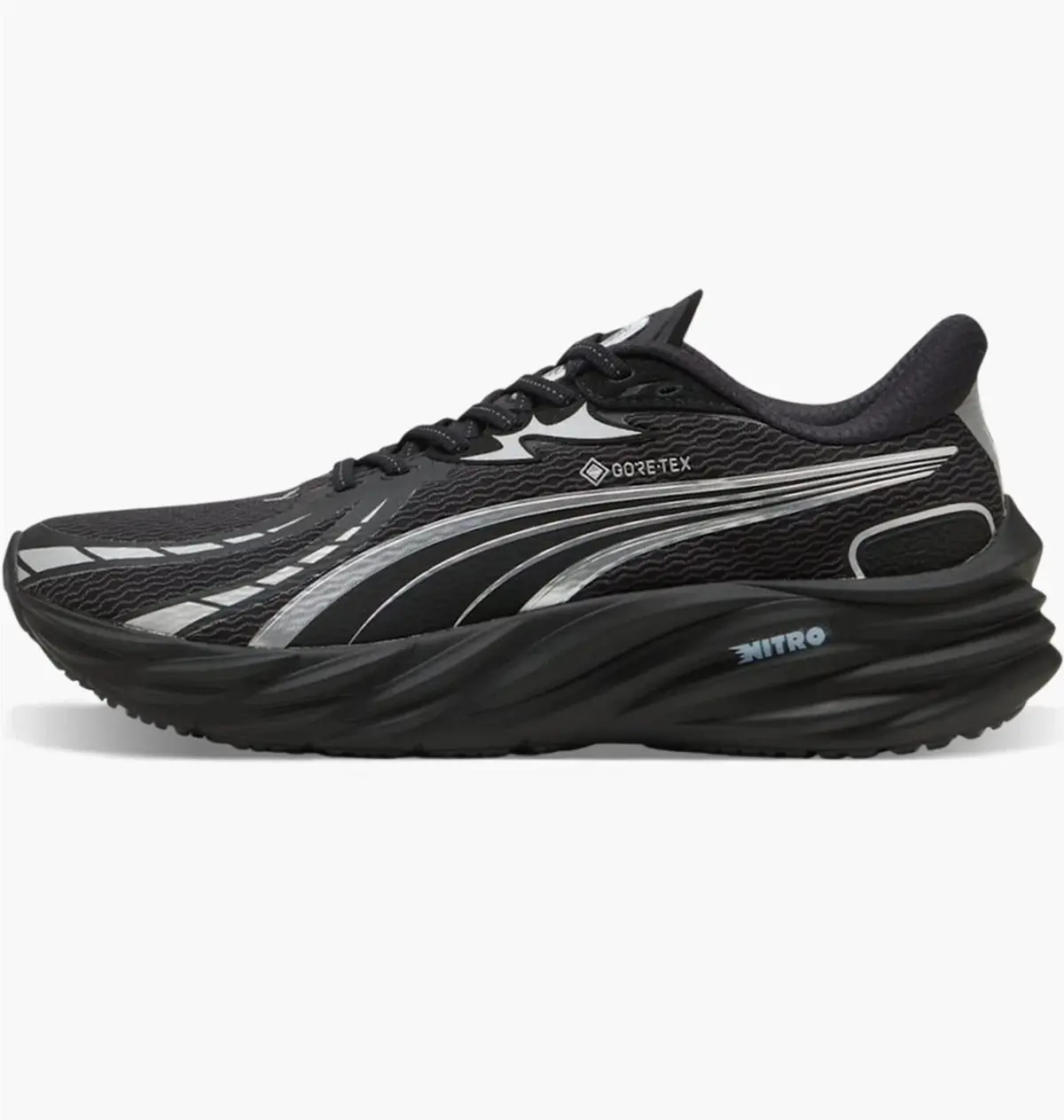 Кросівки чоловічі Puma Velocity Nitro 4 Gore-Tex Black/Metallic