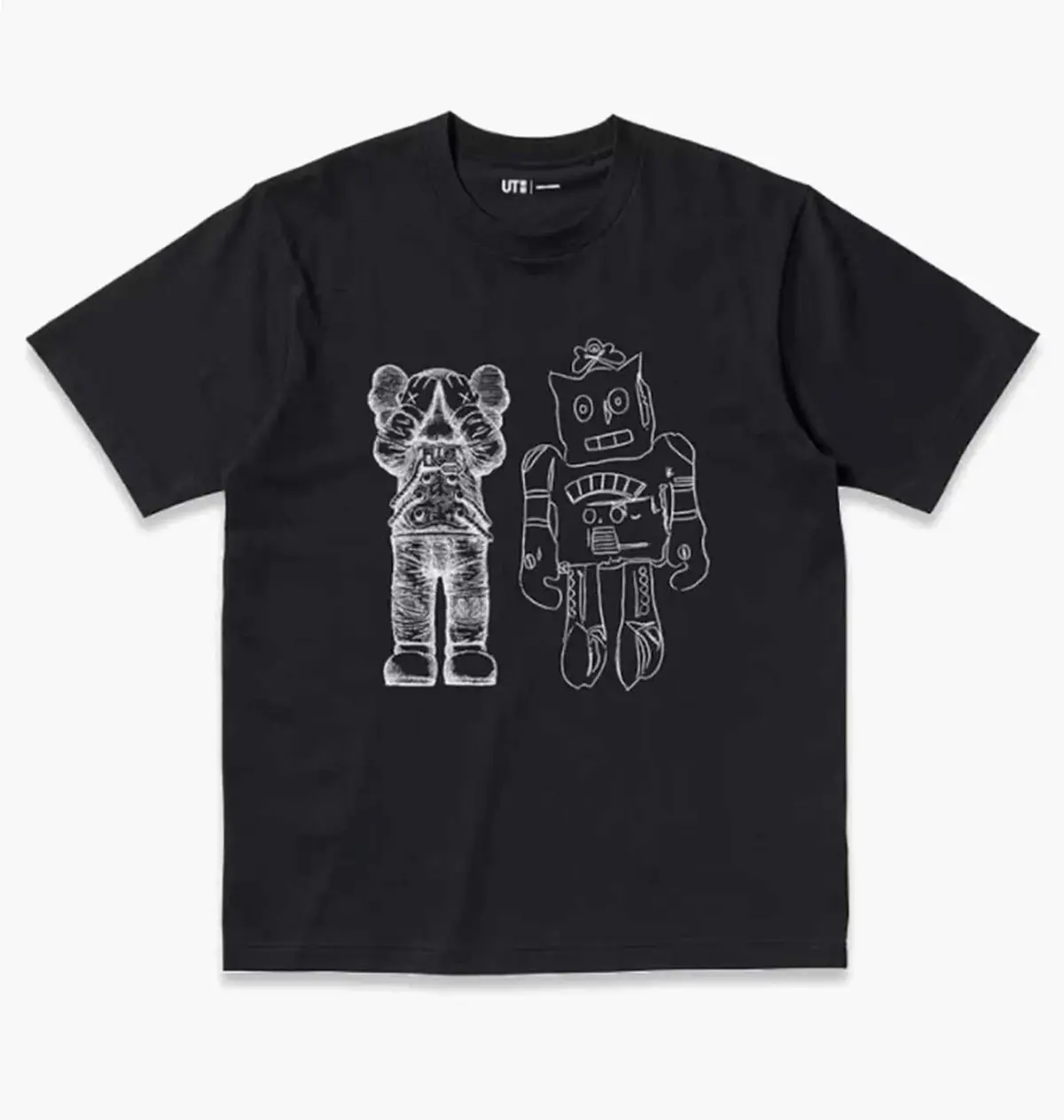 Футболка чоловіча Uniqlo Kaws Warhol Black Kaws Robocat