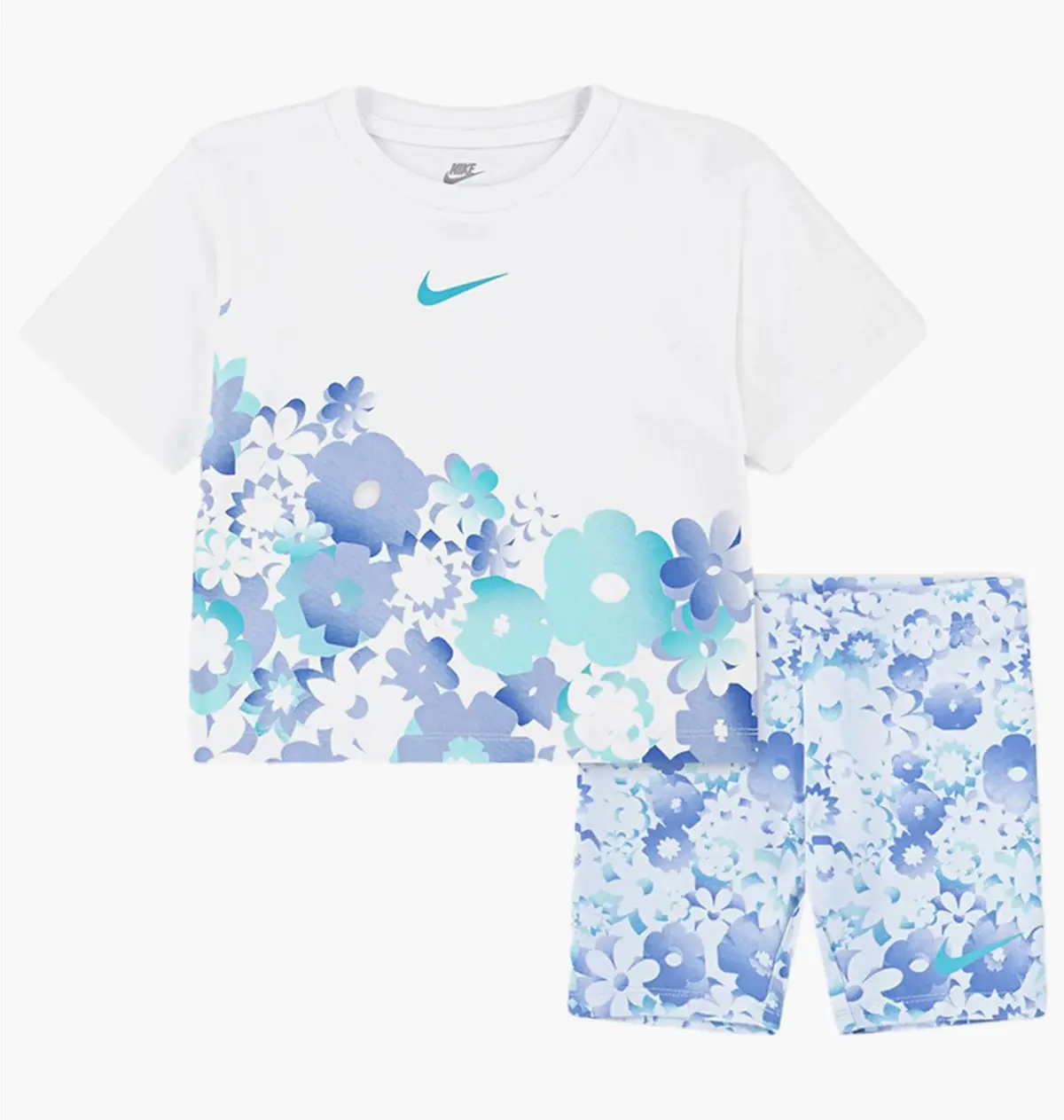 Спортивний костюм дитячий Nike Floral All Over Printed Suit White