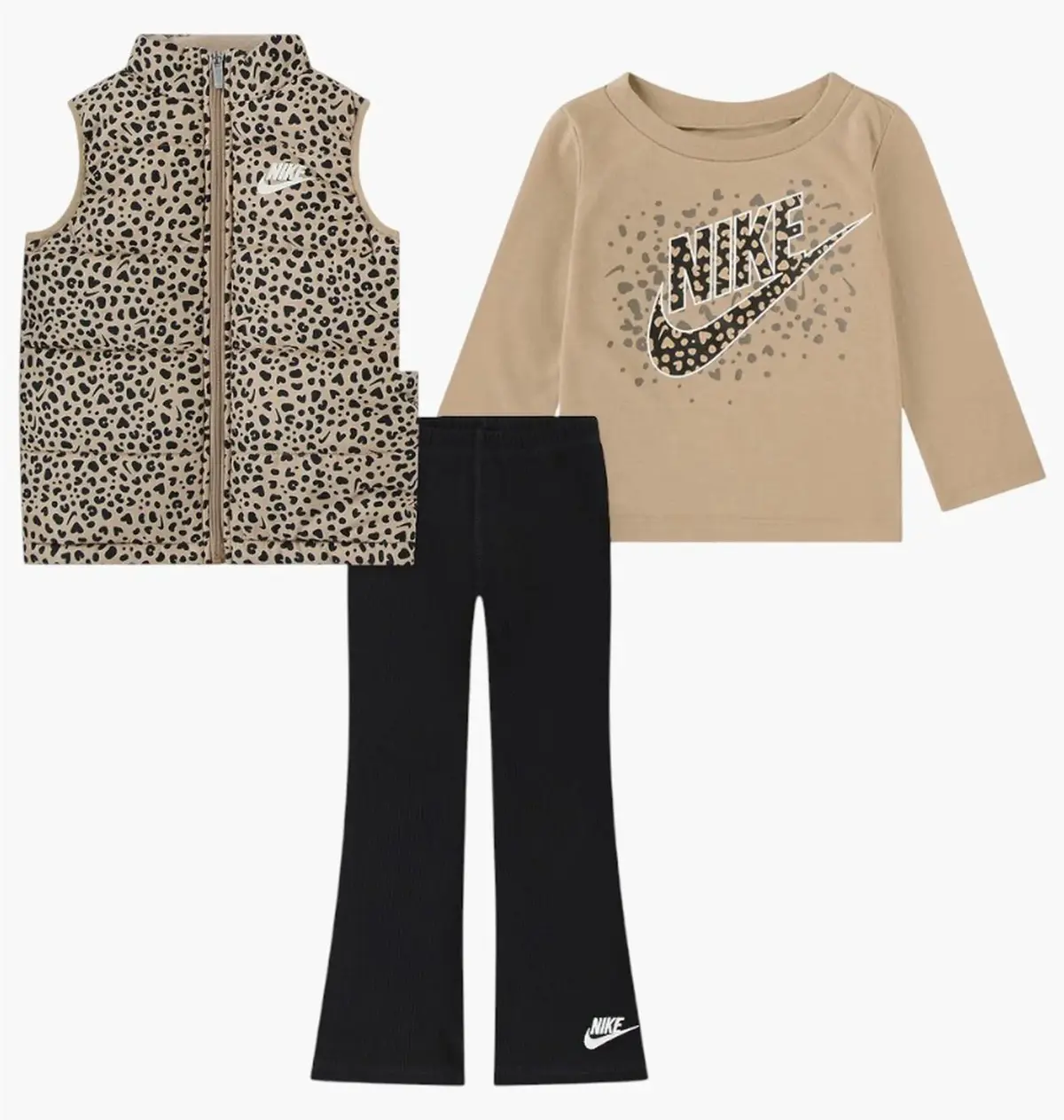 Спортивний костюм дитячий Nike Waistcoat/Trousers/Blouse Beige/Black