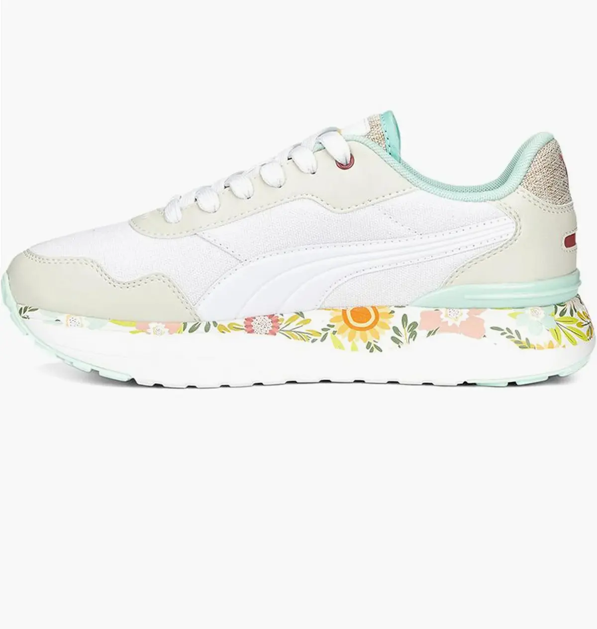 Кросівки жіночі Puma R78 Voyage Wild Garden Floral Lace Up Sneakers White/