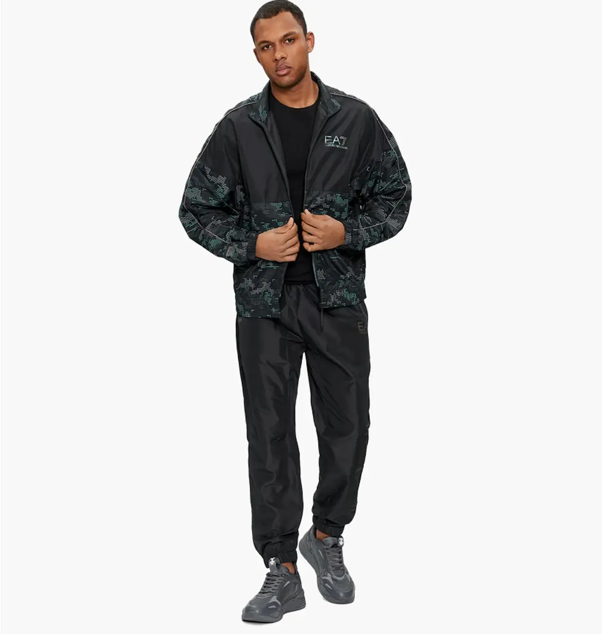 Спортивний костюм чоловічий Ea7 Emporio Armani Regular чорний 3DPV03 PNP6Z