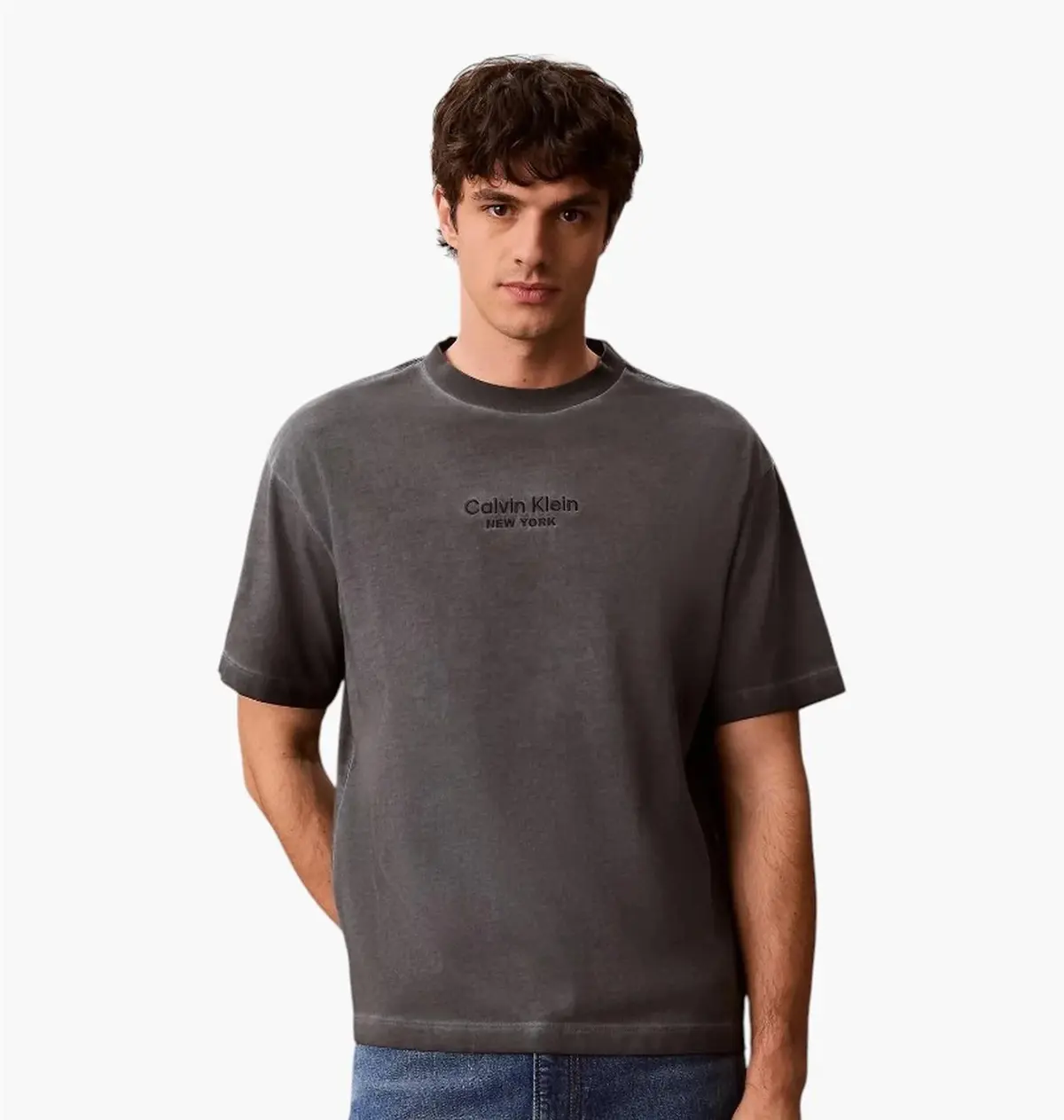 Футболка мужская Calvin Klein Faded Dye Logo Graphic Classic Grey