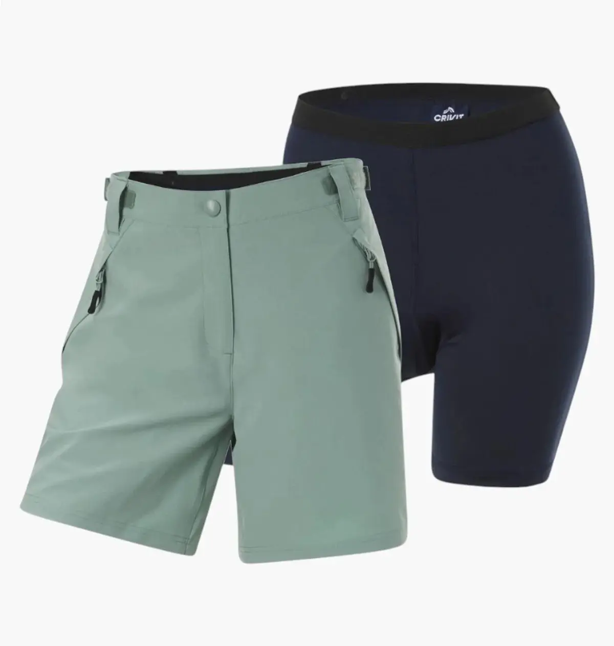 Шорти чоловічі Crivit Damen-2-In-1-Funktionshose блакитні 447674_2310--BLUE