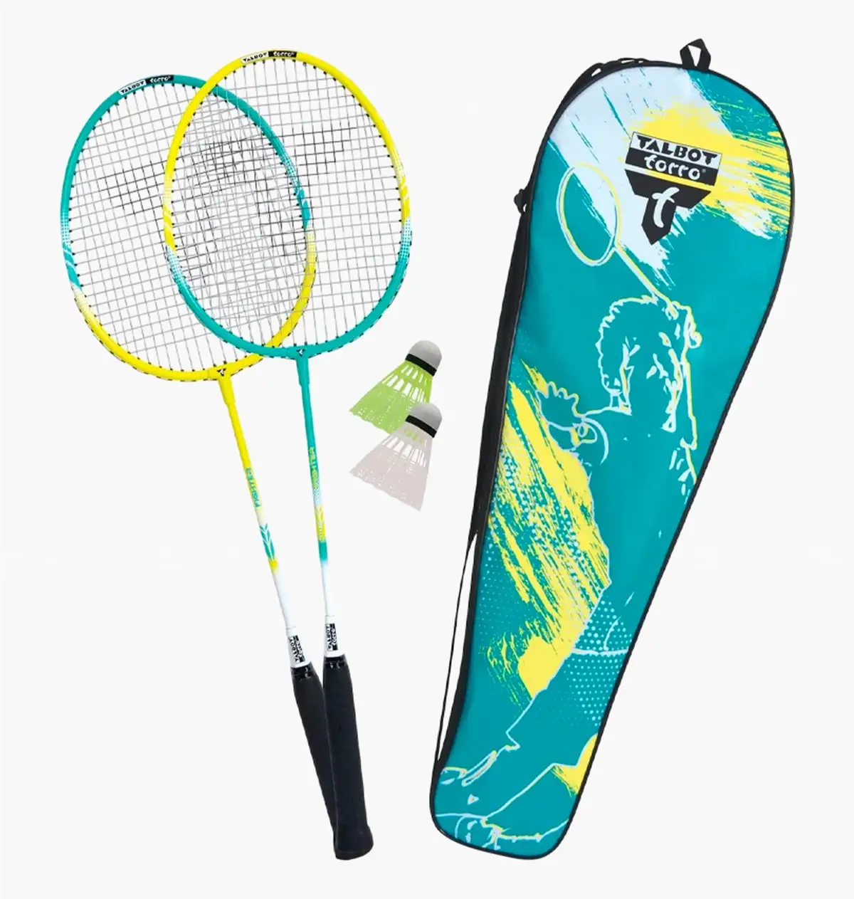 Ракетка для бадмінтону Talbot Torro 2-Fighter Premium Turquoise/Yellow