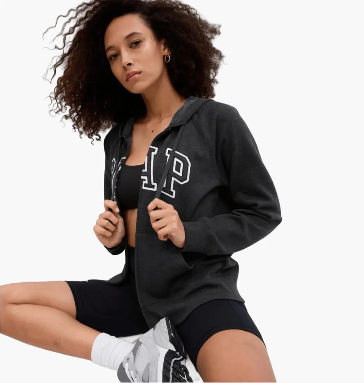Кофта женские Gap Fullzip Logo Grey