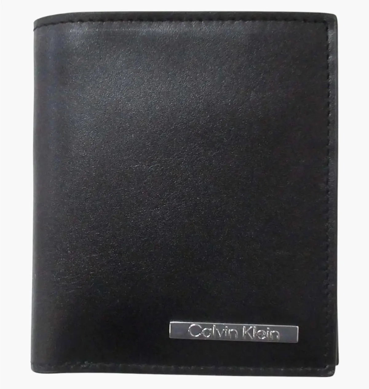 Гаманець Calvin Klein Leather Logo Plaque Slim Bifold Wallet Black