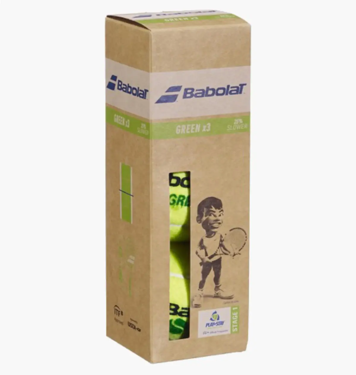 Тенісний м'яч Babolat Paper Pack 3 Ball Green