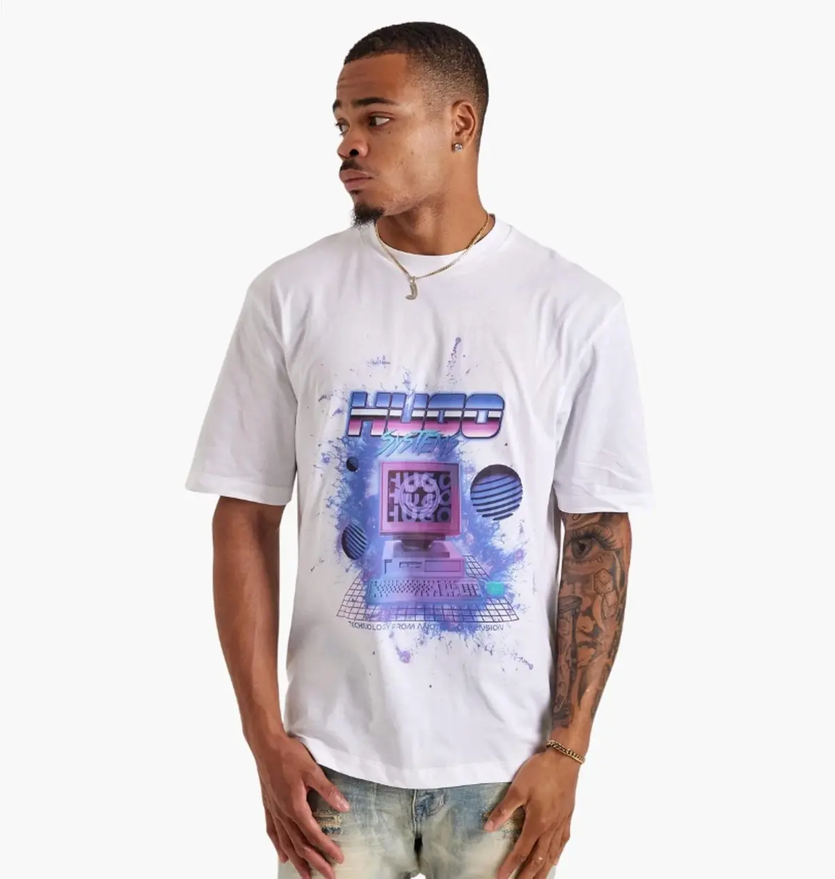 Футболка мужская Hugo Naradie Tee White