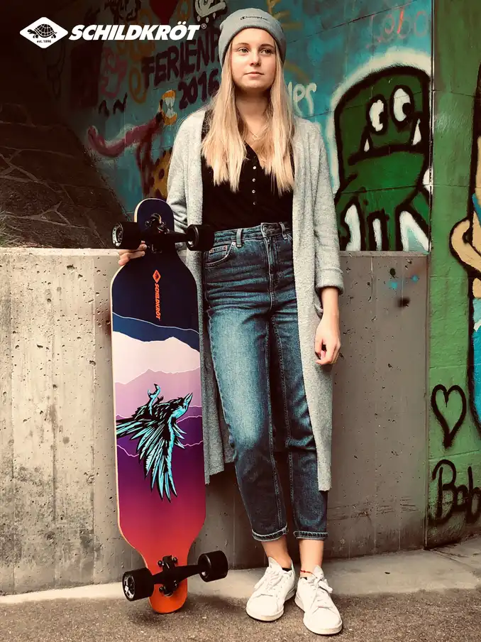 Самокат унісекс Schildkröt Longboard Freeride 41" - God Feather 20