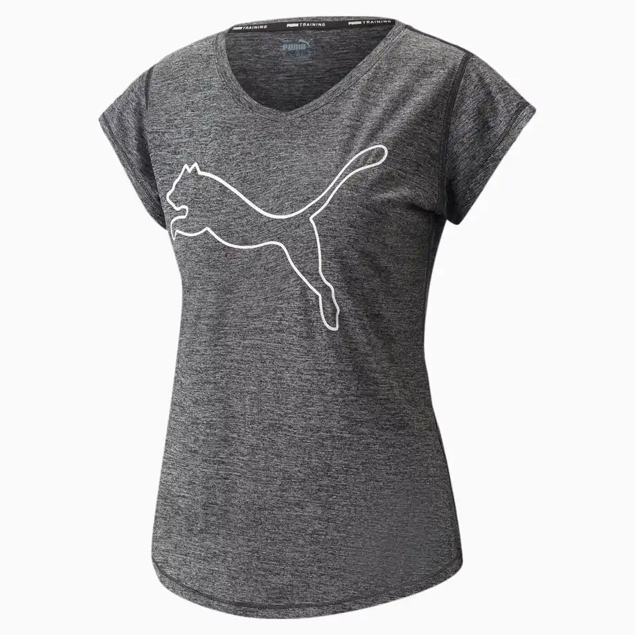 Футболка жіноча Puma Train Favorite Heather Cat Tee чорна 522418-01