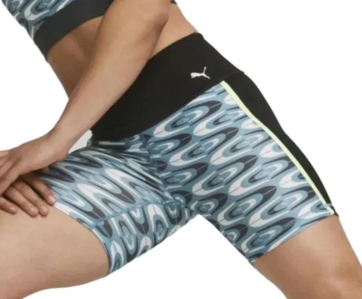 Шорты женские Puma Retro Glam Hw Short Tight Green