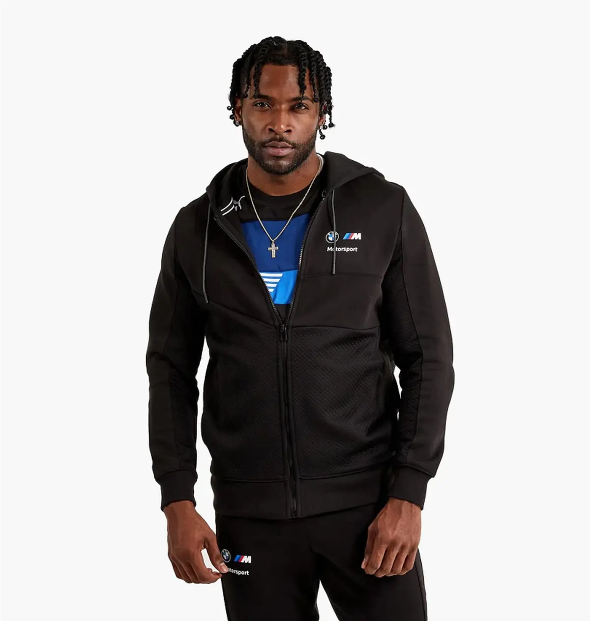 Куртка чоловіча Puma Bmw Motorsport Hooded Sweat Jacket чорна 53586401
