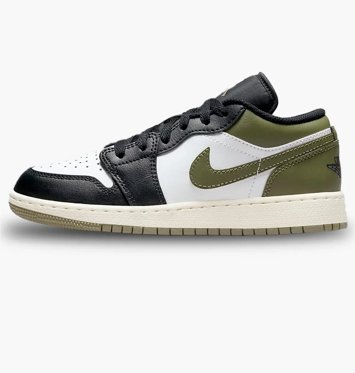Кроссовки женские Nike Air 1 Low Black Toe Medium Olive (Gs)