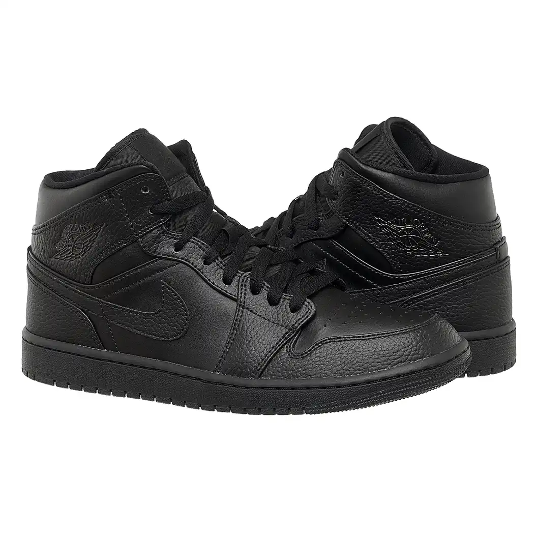 Кросівки чоловічі Jordan 1 Mid Triple Black