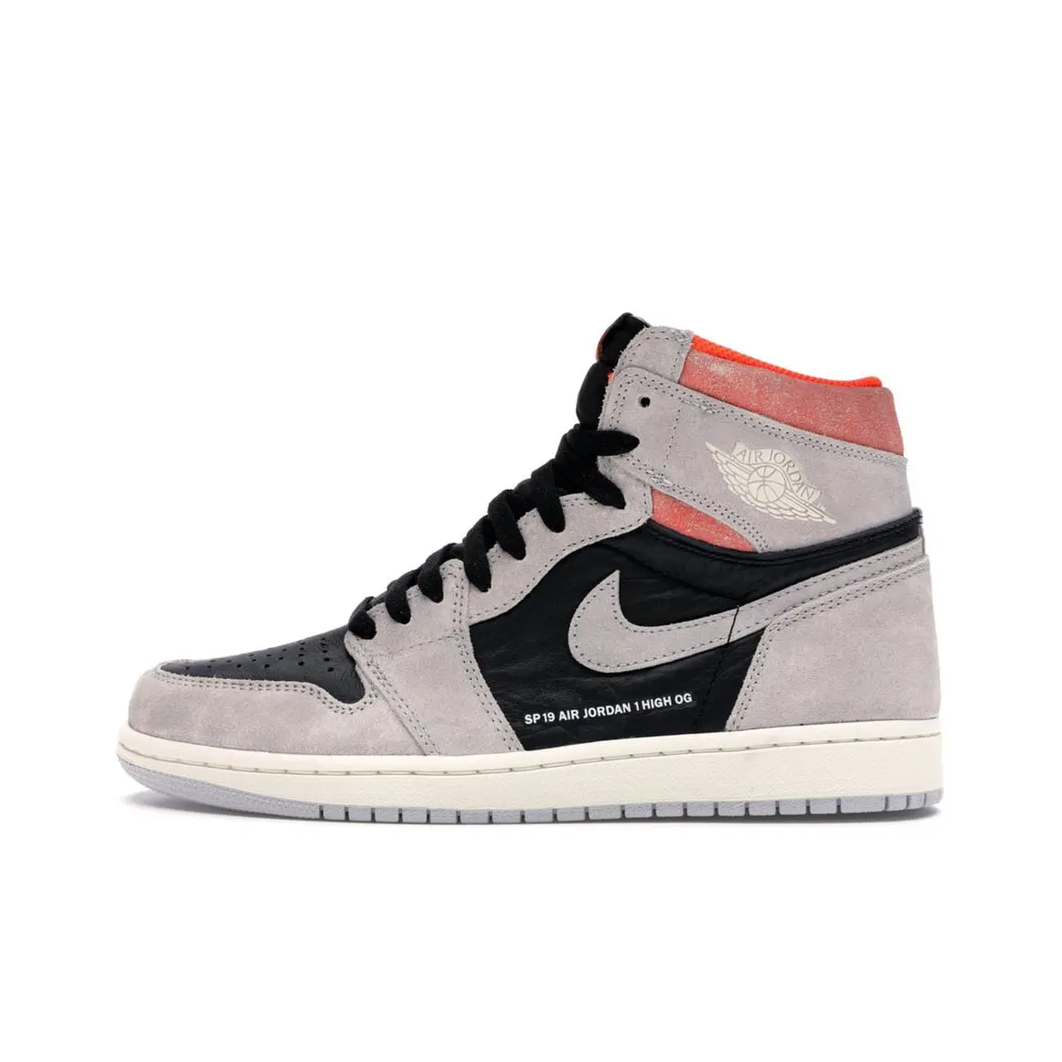Кросівки чоловічі Jordan 1 Retro High Neutral Grey Hyper Crimson