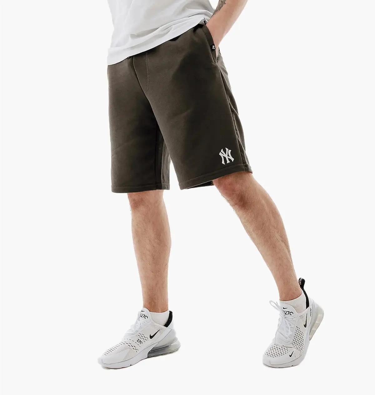 Шорты мужские 47 Brand New York Yankees Base Runner Olive