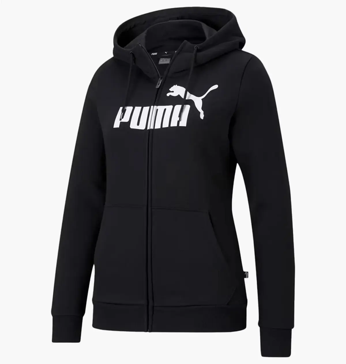 Кофта женские Puma Essentials Logo Full-Zip Hoodie Black