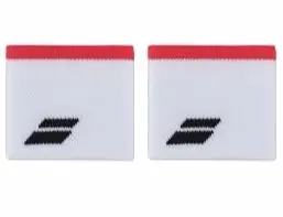 Напульсники Babolat Logo Wristband White/Strike Red