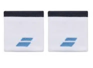 Напульсники Babolat Logo Wristband White/Drive Blue
