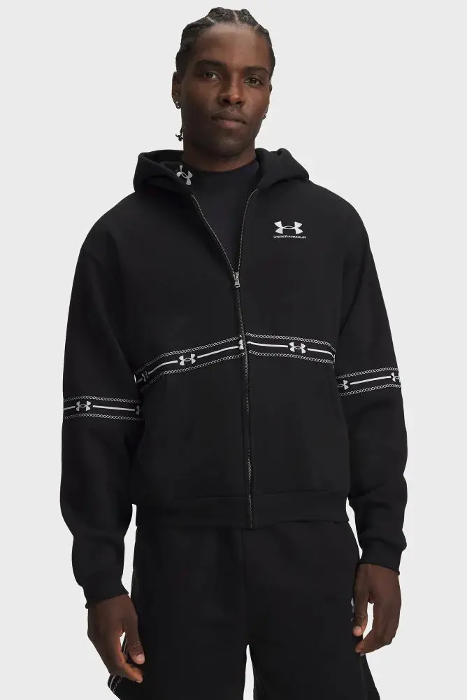 Кофта мужская Under Armour Icon Fleece Taped Full-Zip серая 6013459-008