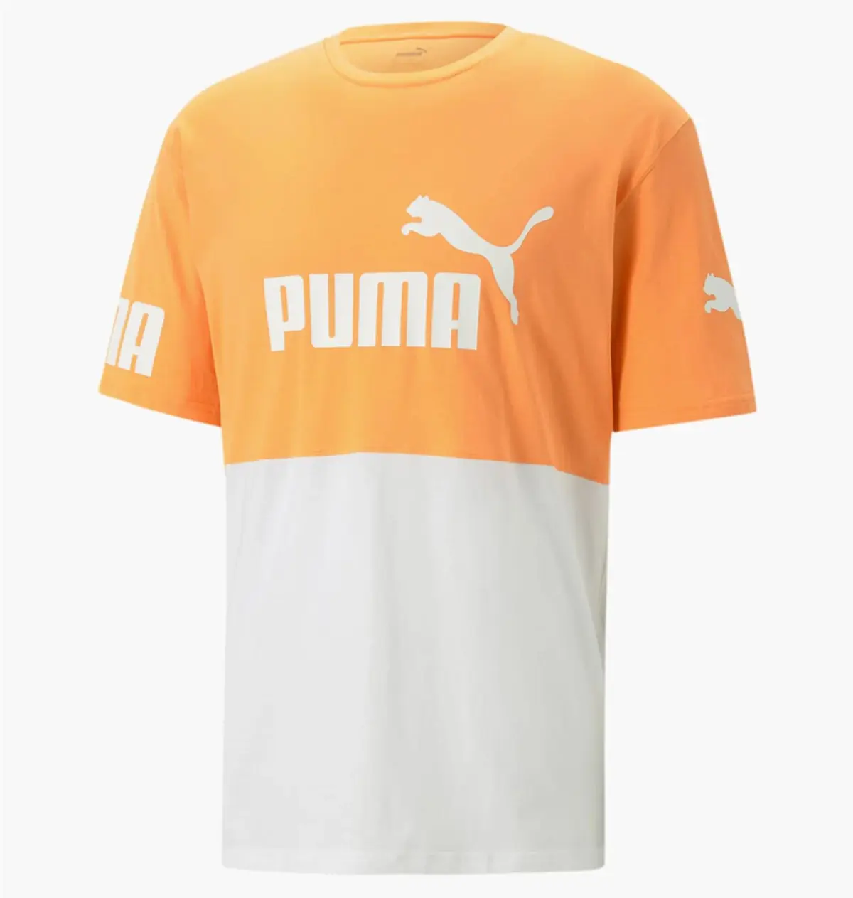 Футболка мужская Puma Power Colourblock Orange/White
