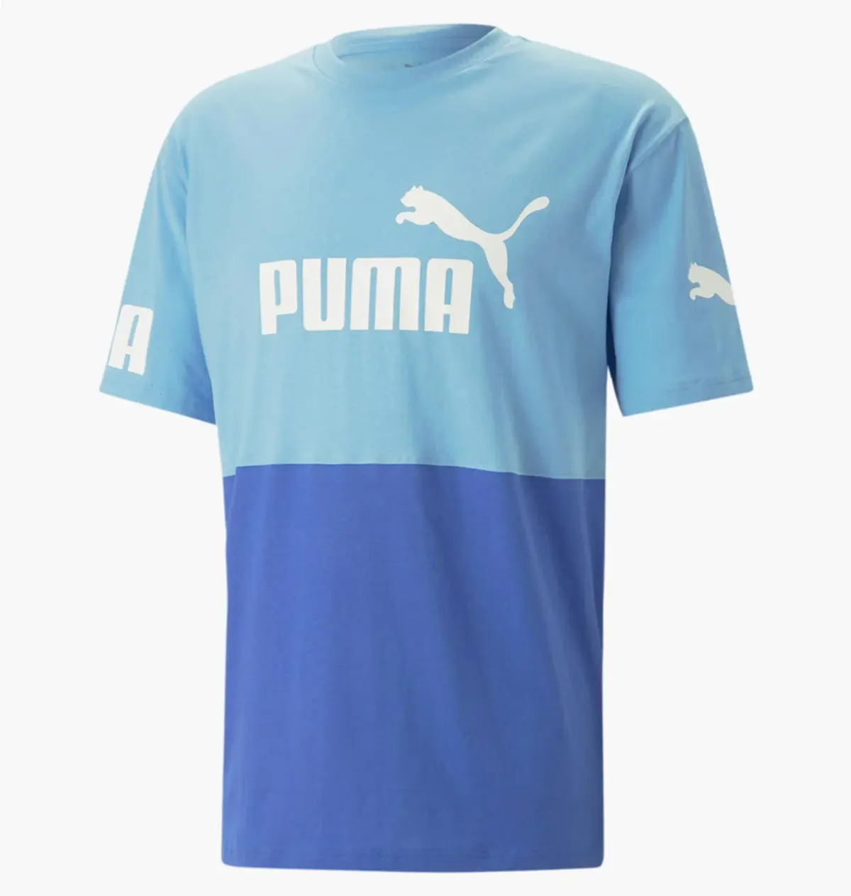 Футболка мужская Puma Power Colourblock Light Blue/Blue
