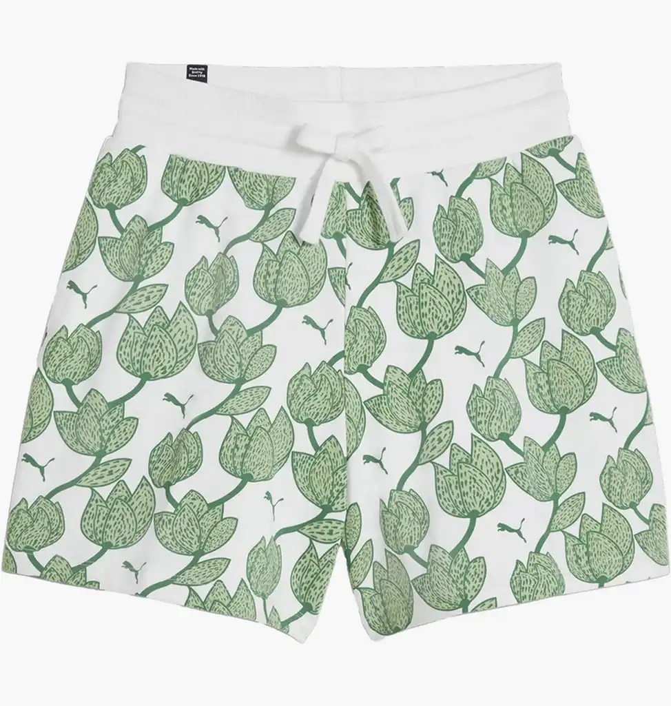 Шорты женские Puma Blossom White/Green