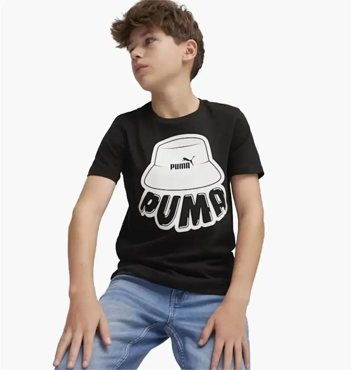 Футболка подростковая Puma Ess+ Mid 90S Graphic Tee Black