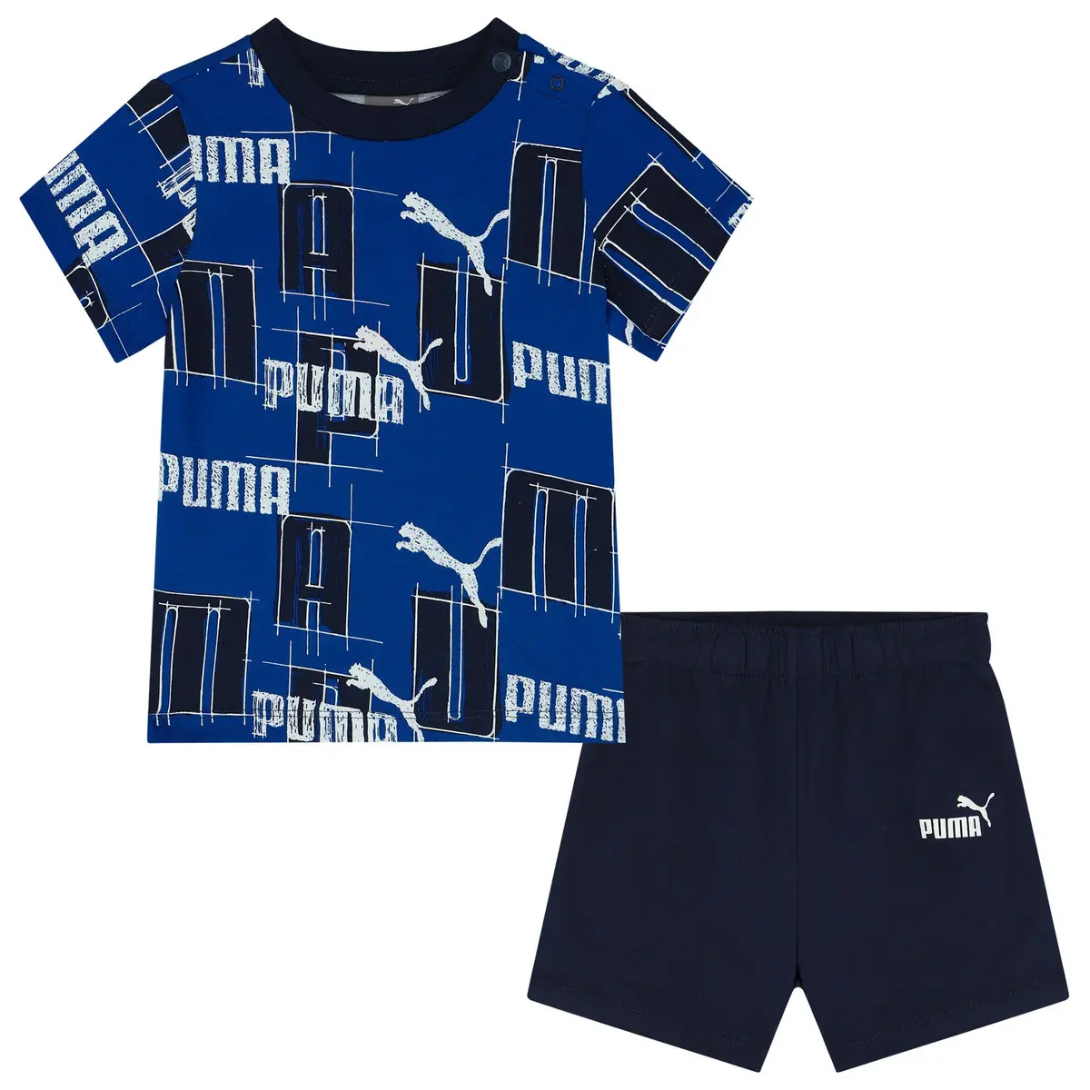 Спортивний костюм дитячий Puma Younger Boys Blue Logo Shorts Set