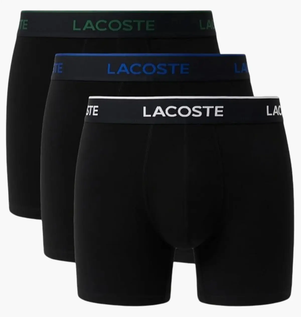 Труси чоловічі Lacoste Cotton Stretch Essentials Boxer Briefs (3 ) Black